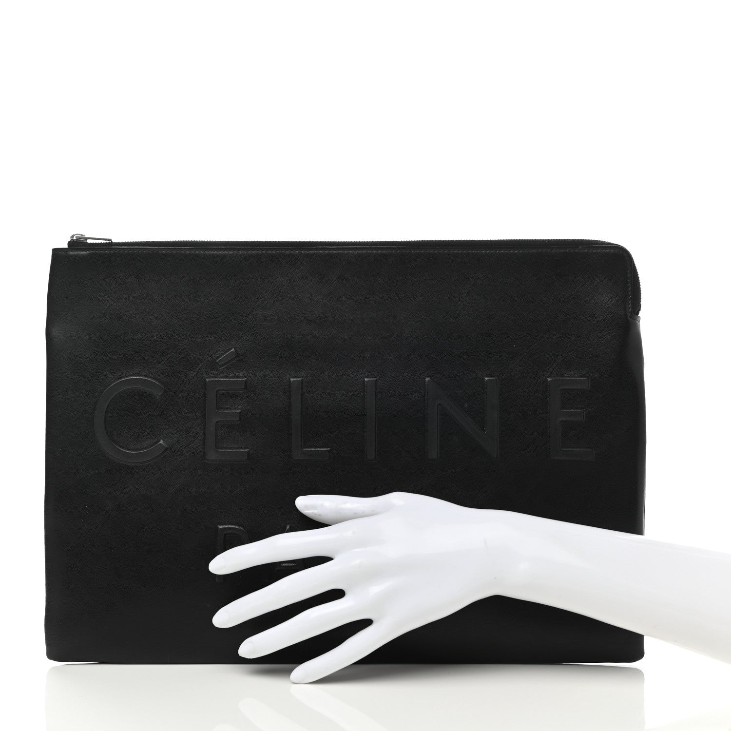 Celine Calfskin Large Made In Clutch Pouch Black 3 of 10