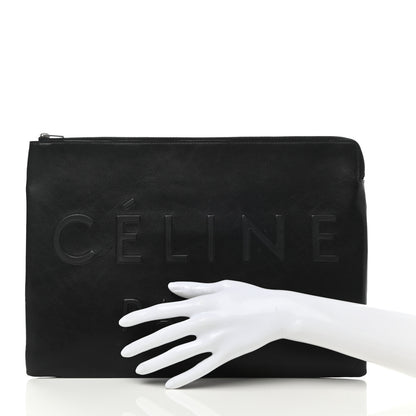 Celine Calfskin Large Made In Clutch Pouch Black 3 of 10