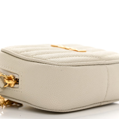 Saint Laurent Grain De Poudre Matelasse Monogram Baby Lou Camera Bag Crema Soft 8 of 11