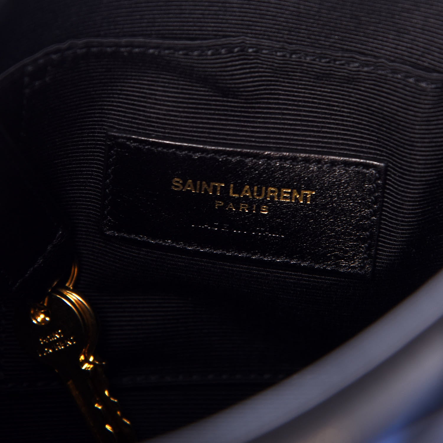 Saint Laurent Calfskin Bi-Color Nano Sac De Jour Royal Blue Black 6 of 8