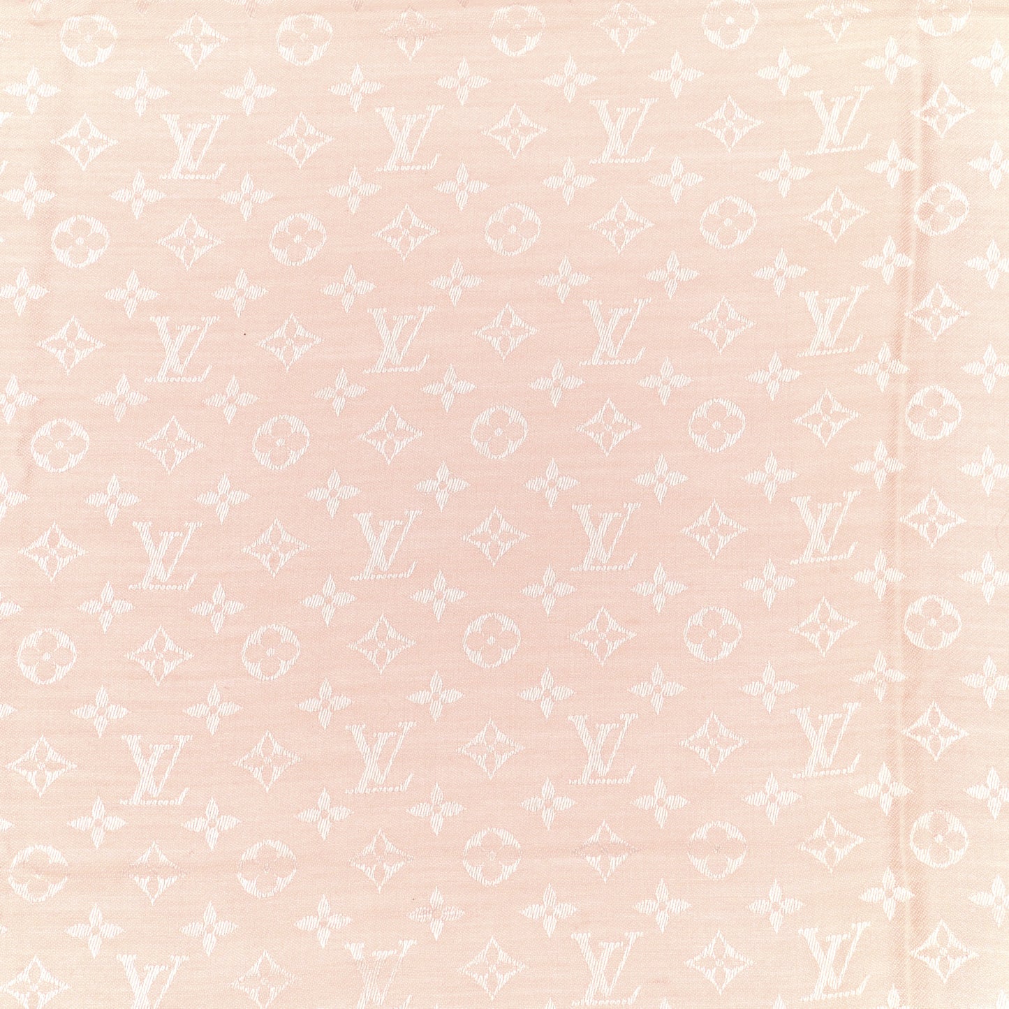 Silk Wool Monogram Denim Shawl Rose