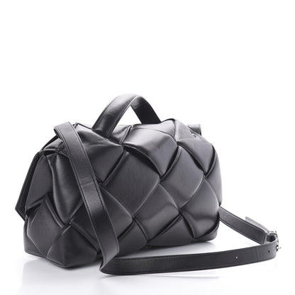 Bottega Veneta Nappa Intreccio Padded Top Handle Shoulder Bag Black 3 of 9
