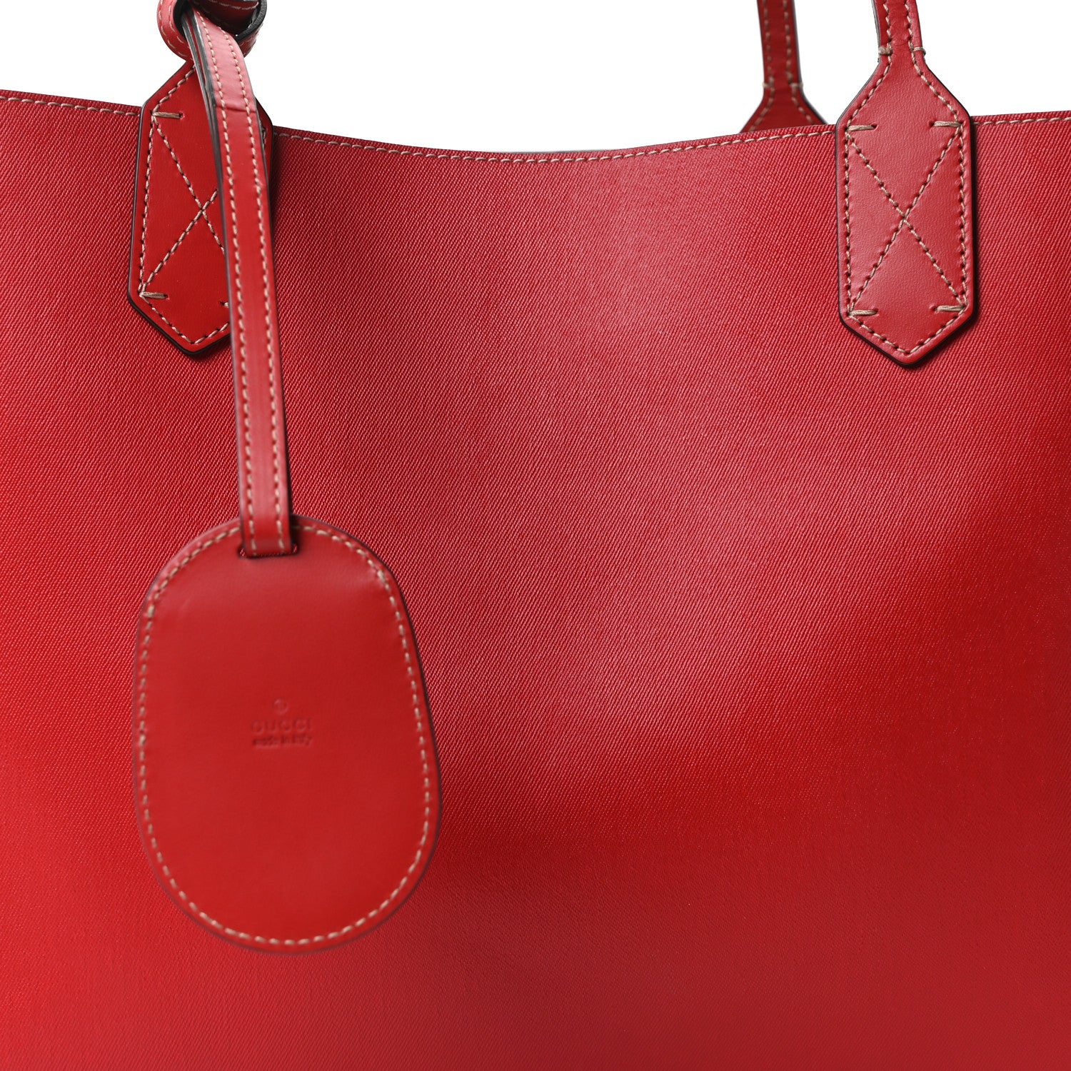 Gucci GG Supreme Monogram Medium Reversible Tote Beige Red 13 of 15