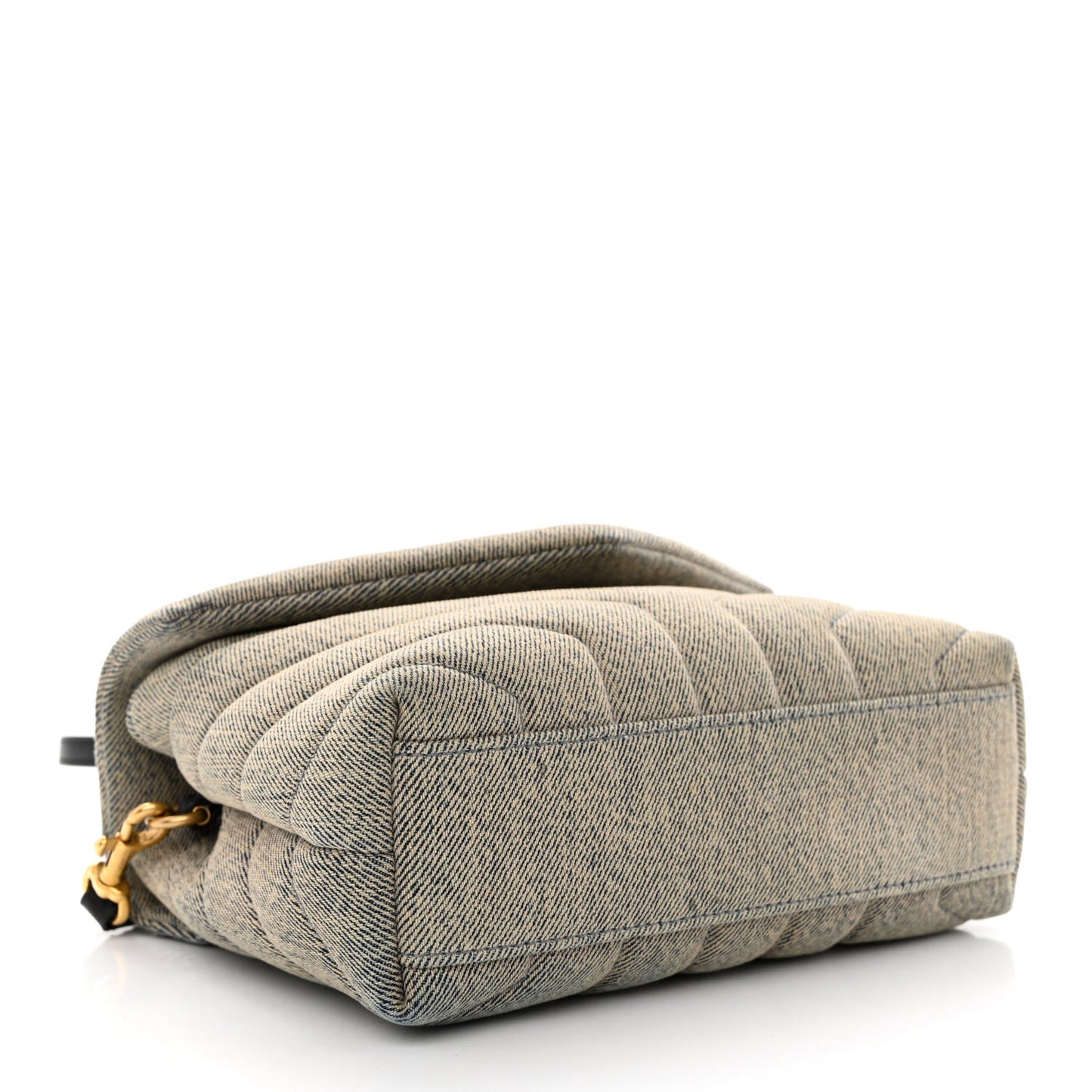 Denim Y Quilted Monogram Toy Loulou Crossbody Bag Grey
