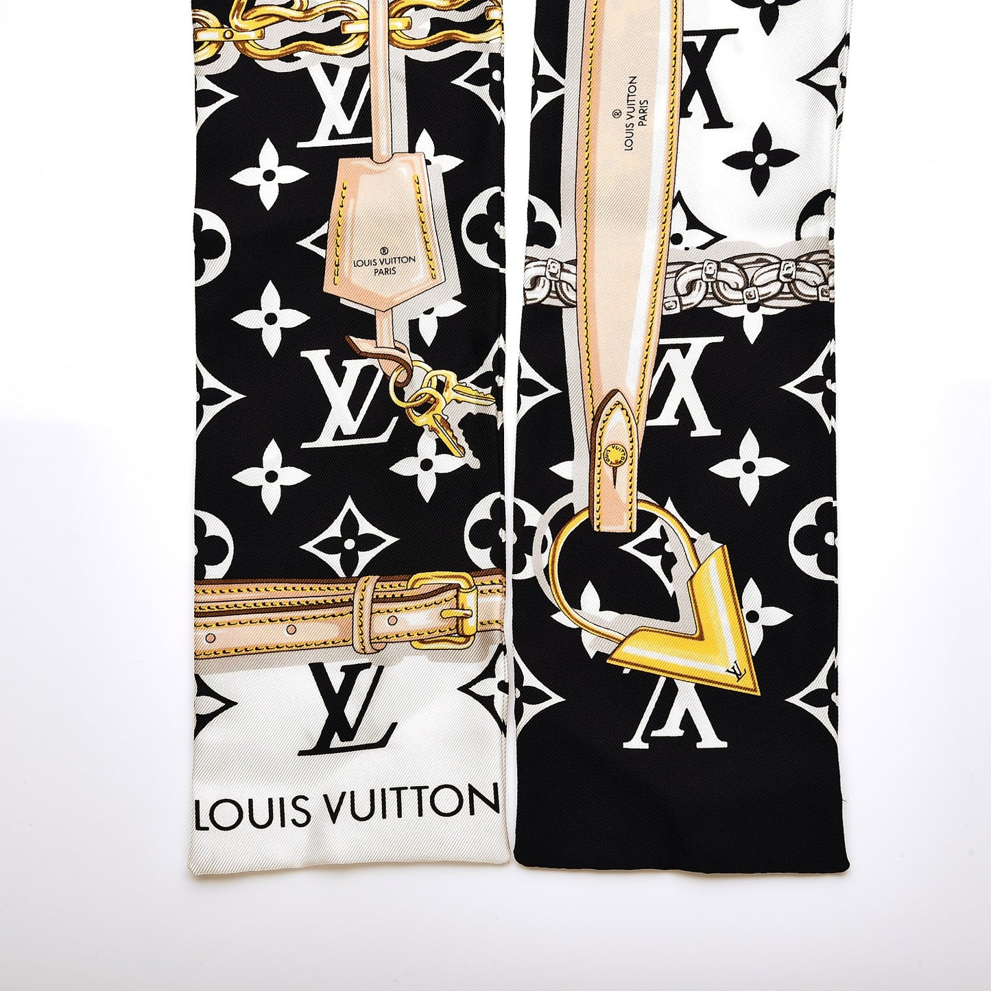 Silk Monogram Confidential Bandeau Black