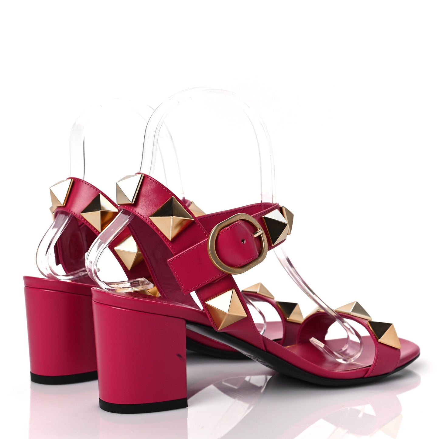 Calfskin Roman Stud 60mm Sandals 37.5 Blossom