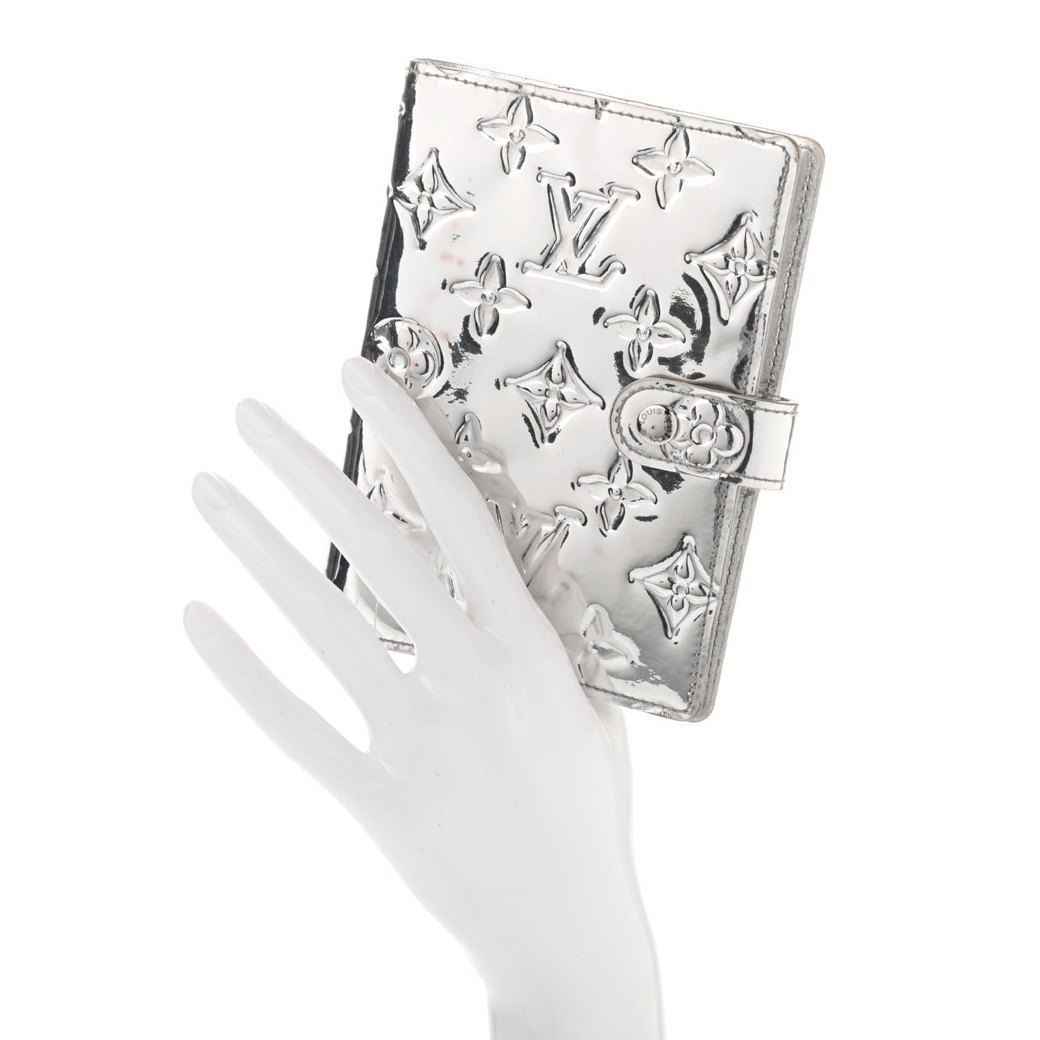 Louis Vuitton Monogram Miroir Small Ring Agenda Silver 2 of 13