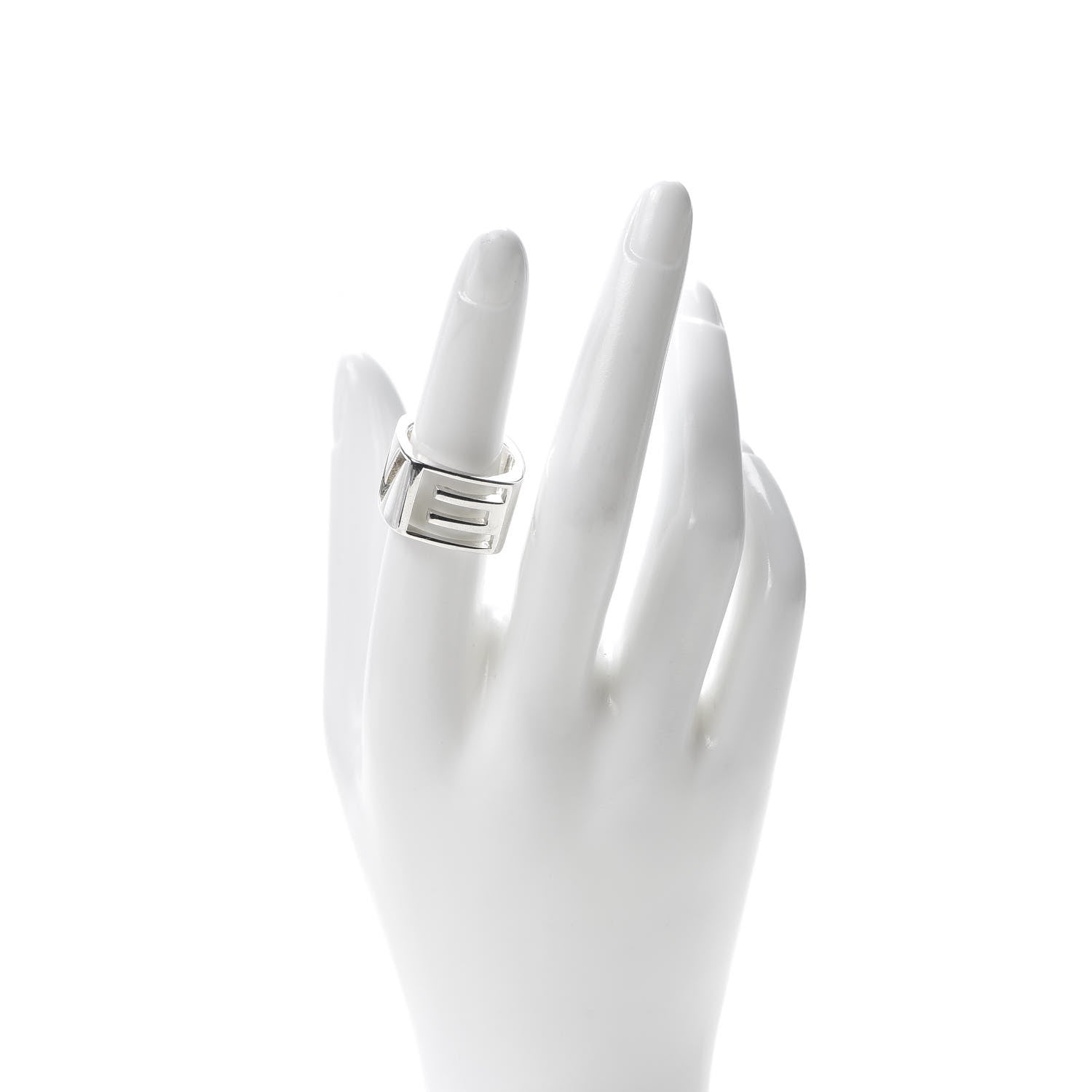 Tiffany Sterling Silver Era Love Square Ring 55 7.25 2 of 6