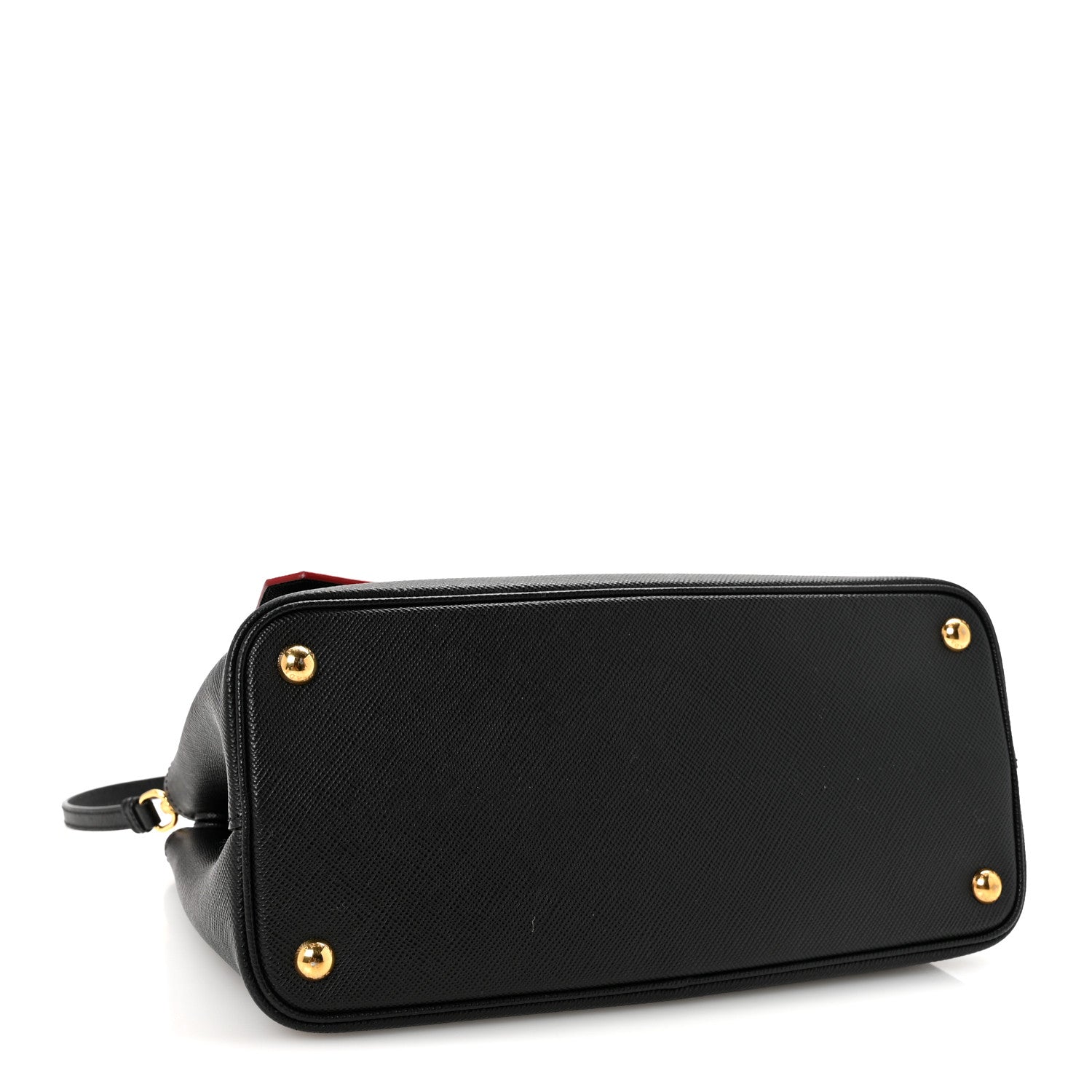 Prada Saffiano Cuir Medium Double Bag Black Fuoco 7 of 19