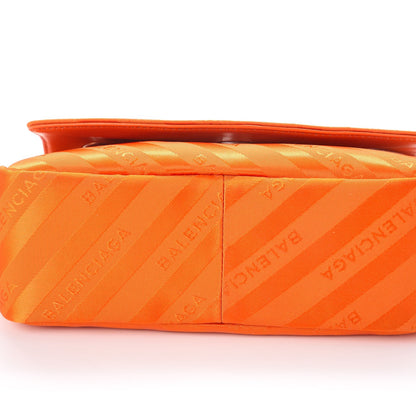 Balenciaga Nylon Jacquard Diagonal Logo S BB Round Shoulder Bag Orange Sanguine 9 of 9