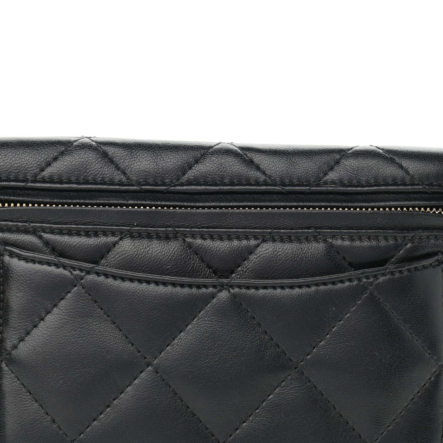 Chanel Lambskin Quilted Waist Belt Bag Black 7 of 10