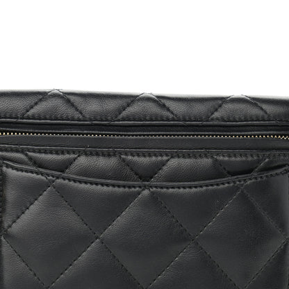 Chanel Lambskin Quilted Waist Belt Bag Black 7 of 10