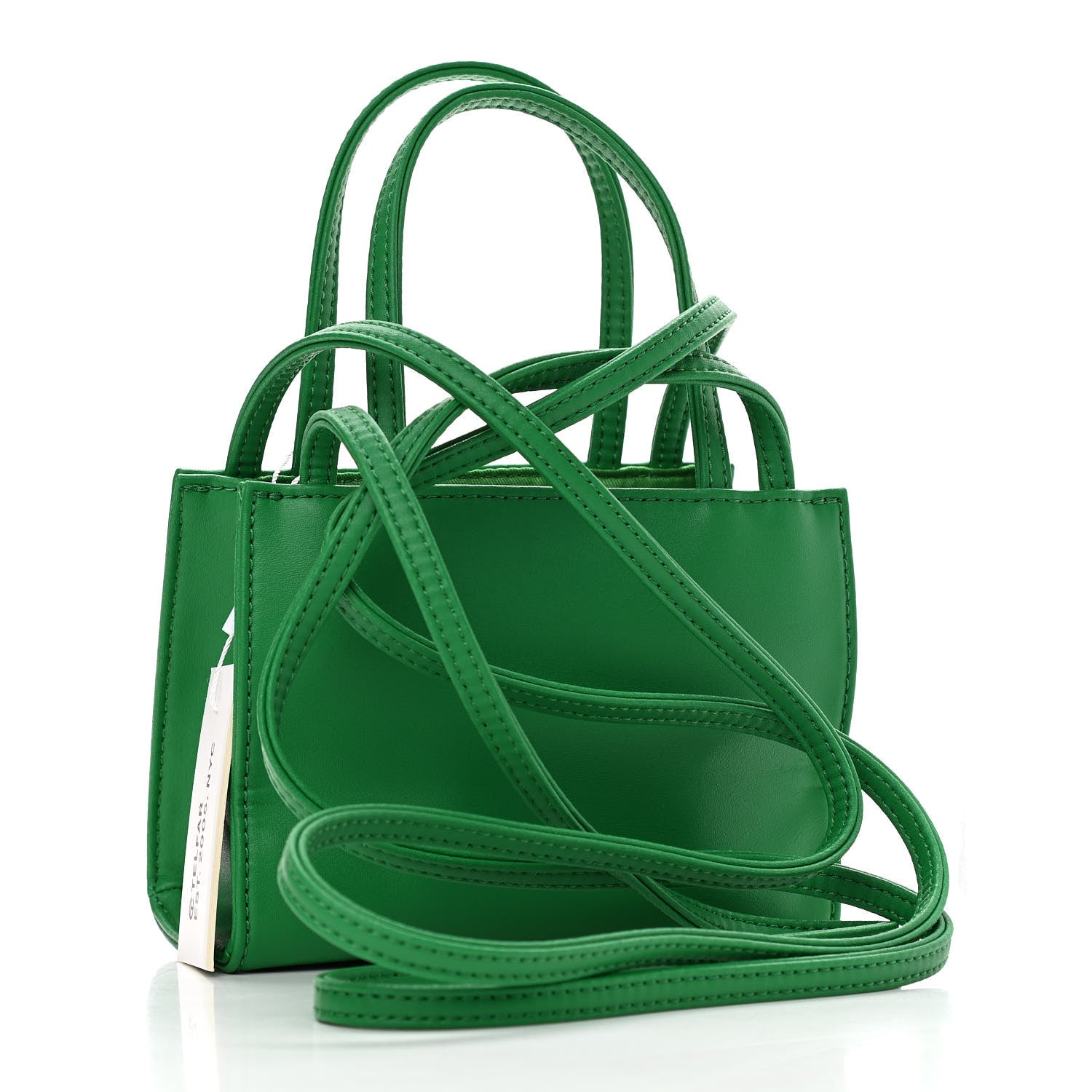 Telfar Vegan Leather Small Shopping Bag Greenscreen 3 of 10