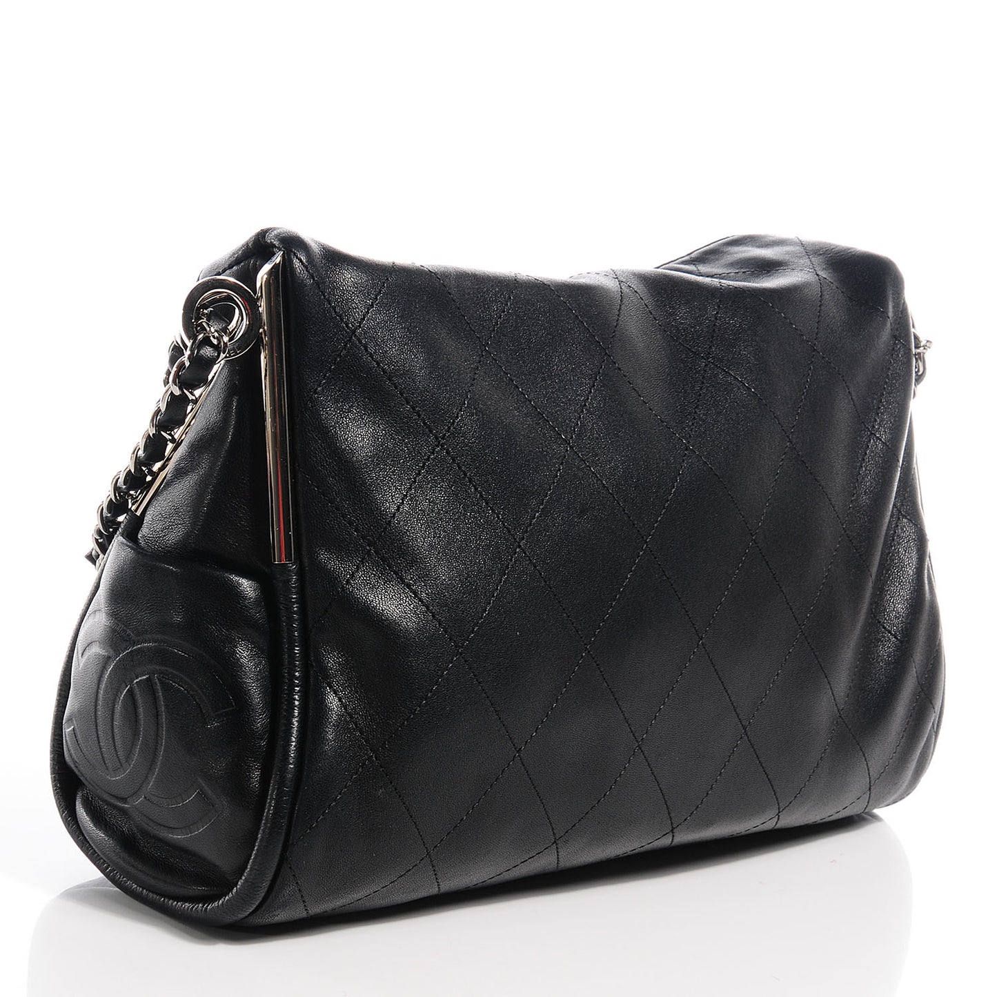 Lambskin Medium Ultimate Soft Tote Black