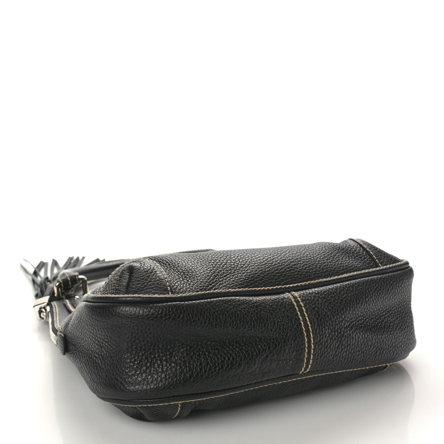 Chanel Grained Calfskin Tassel Hobo Black 4 of 10