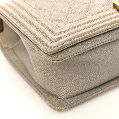 Chanel Caviar Quilted Medium Boy Flap Grey 8 of 10