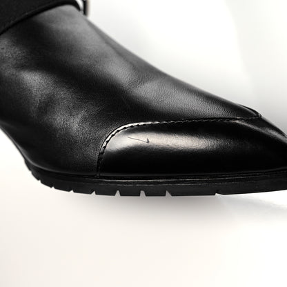 Hermes Tuscan Calfskin Technical Canvas Shocky Ankle Boots 36 Black 10 of 12