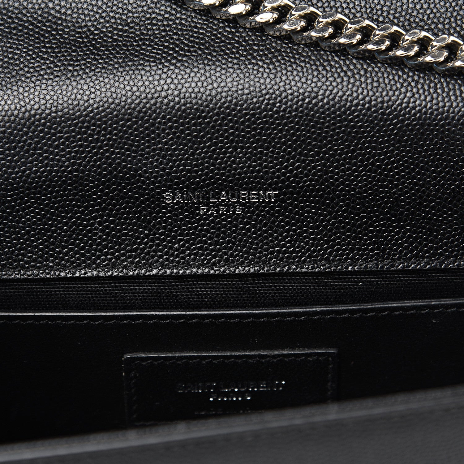 Saint Laurent Grain De Poudre Small Monogram Kate Satchel Black 5 of 14
