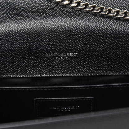 Saint Laurent Grain De Poudre Small Monogram Kate Satchel Black 5 of 14