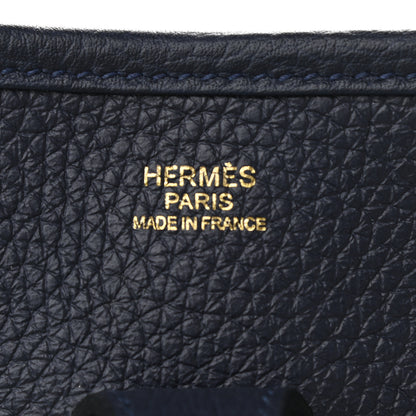 Hermes Taurillon Clemence Evelyne III PM Bleu Nuit 6 of 9