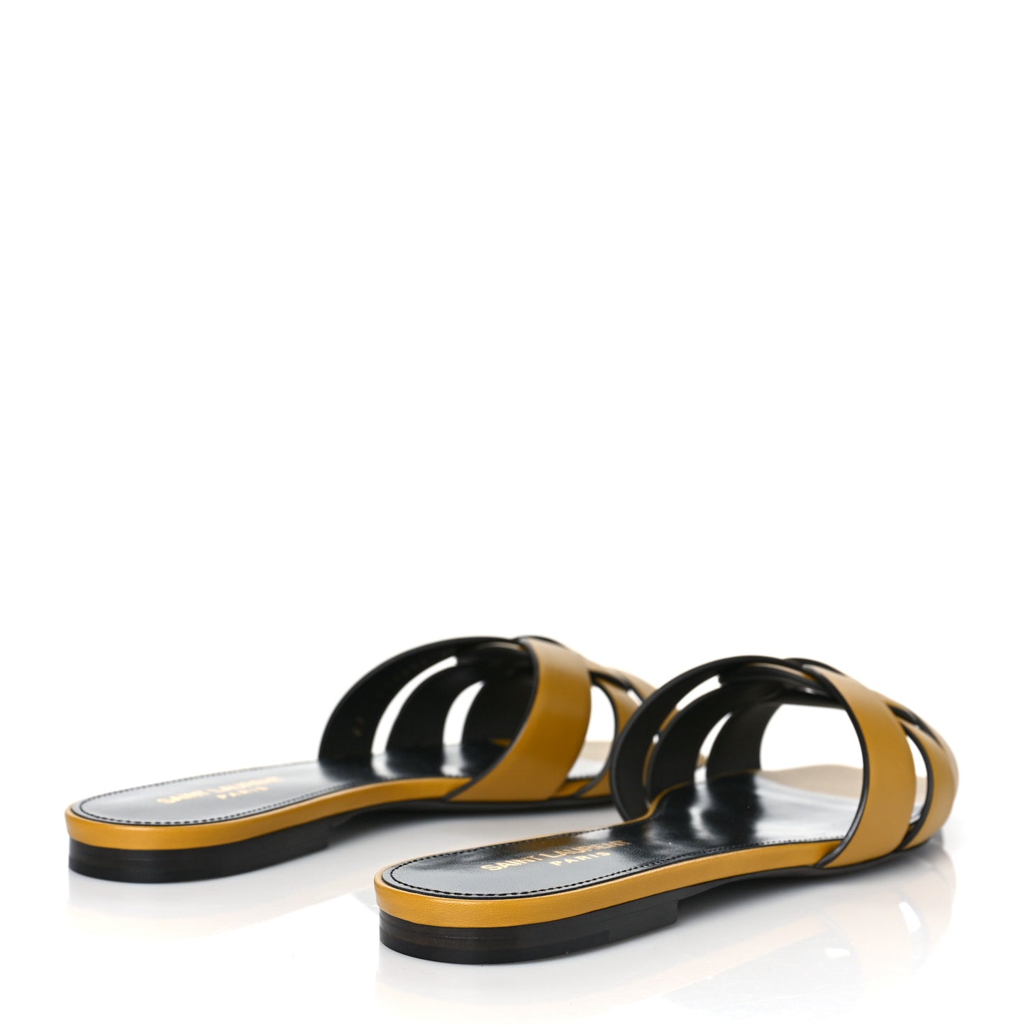 Calfskin Tribute 05 Slide Sandals 40 Safari Kaki