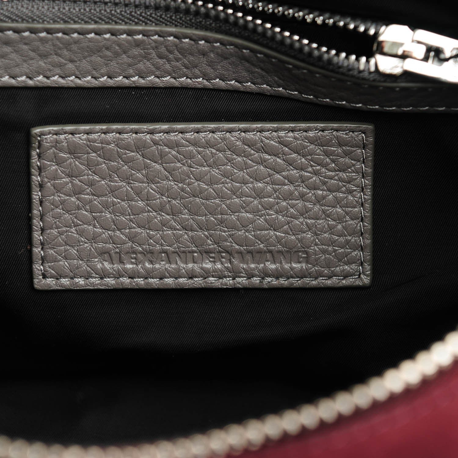 Alexander Wang Nubuck Soft Pebbled Calfskin Mini Rockie Beet Stone Rhodium Hardware 6 of 8