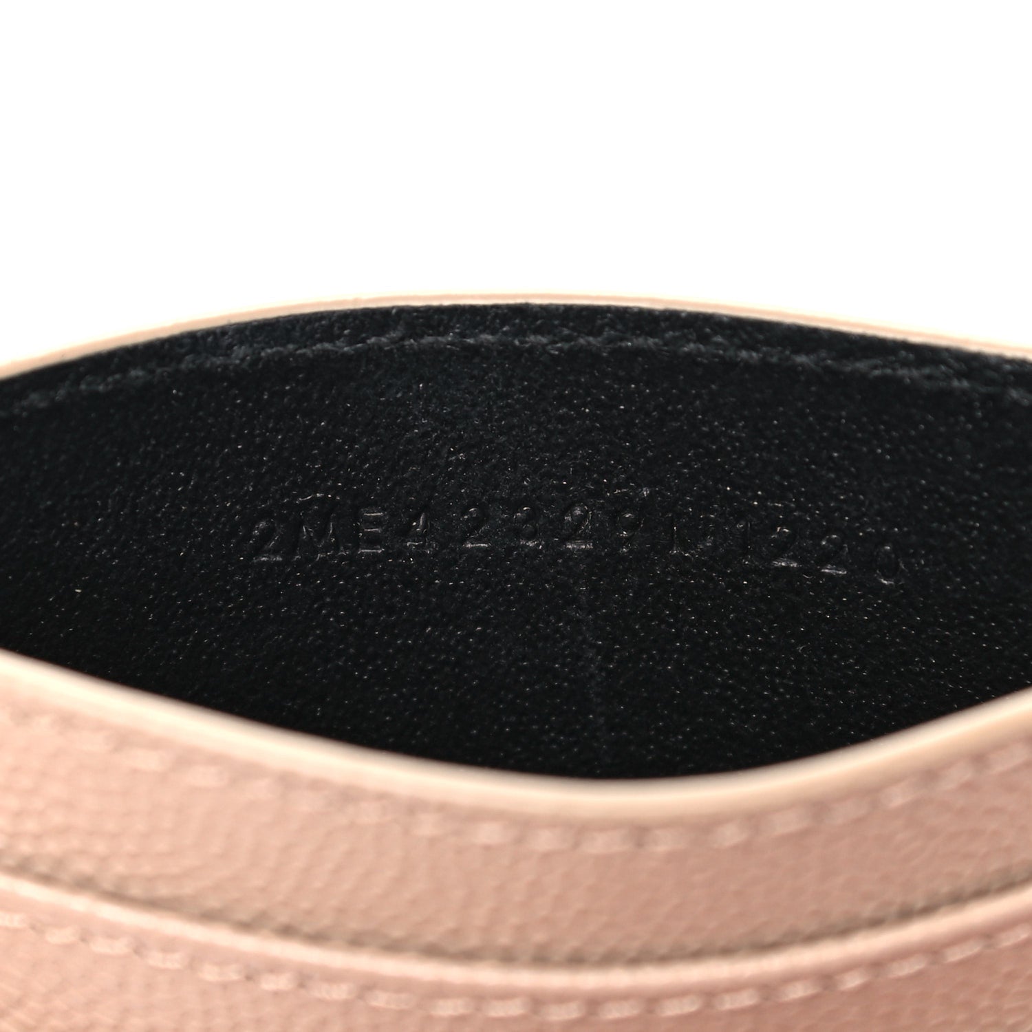 Saint Laurent Grain De Poudre Matelasse Chevron Monogram Credit Card Case Nude Powder 7 of 10