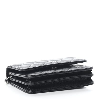 Chanel Caviar Quilted Mini Wallet On Chain WOC Black 3 of 8