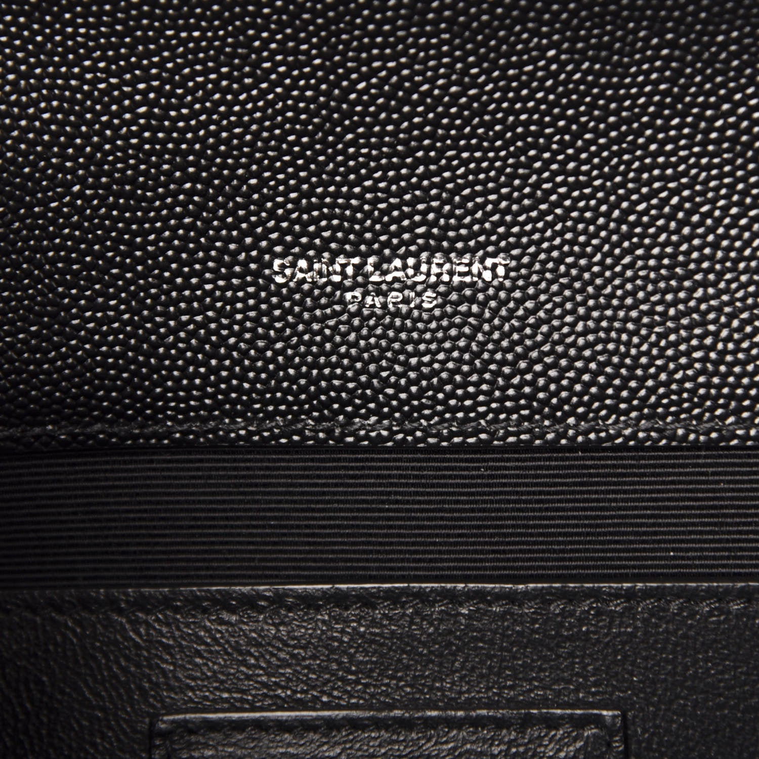 Saint Laurent Grain De Poudre Textured Mixed Matelasse Triquilt Medium Monogram Satchel Black 6 of 9