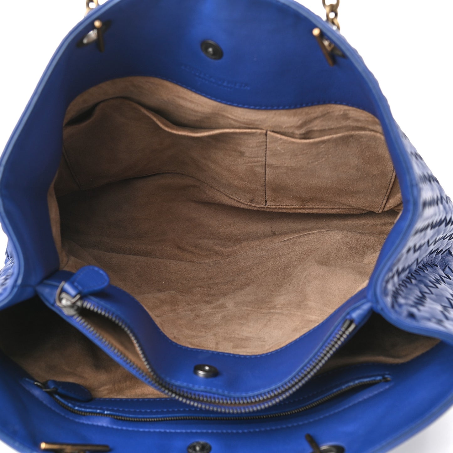 Nappa Intrecciato Medium Tote Cobalt