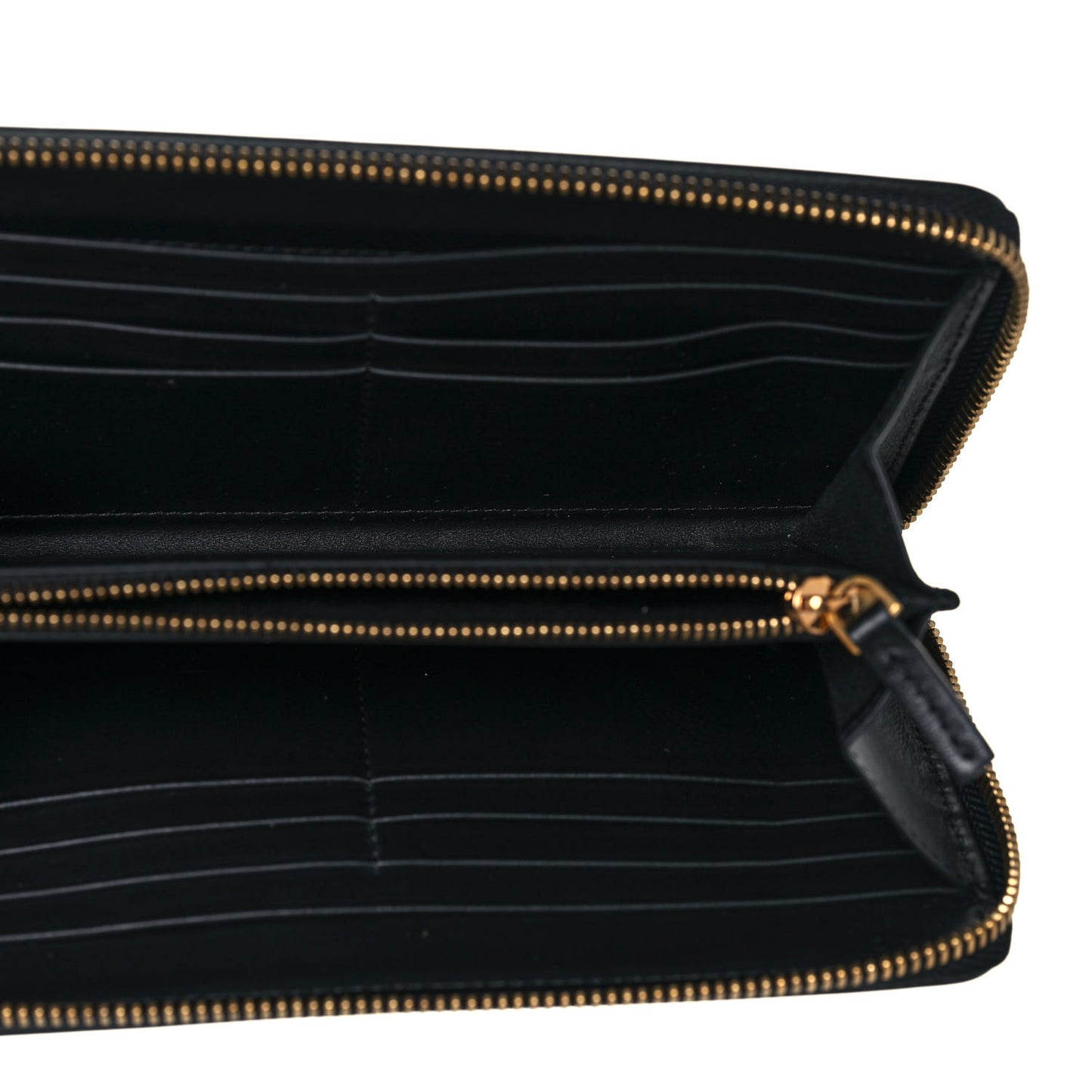 Calfskin Medusa Barocco Rodeo Print Zip Around Wallet Black Multicolor