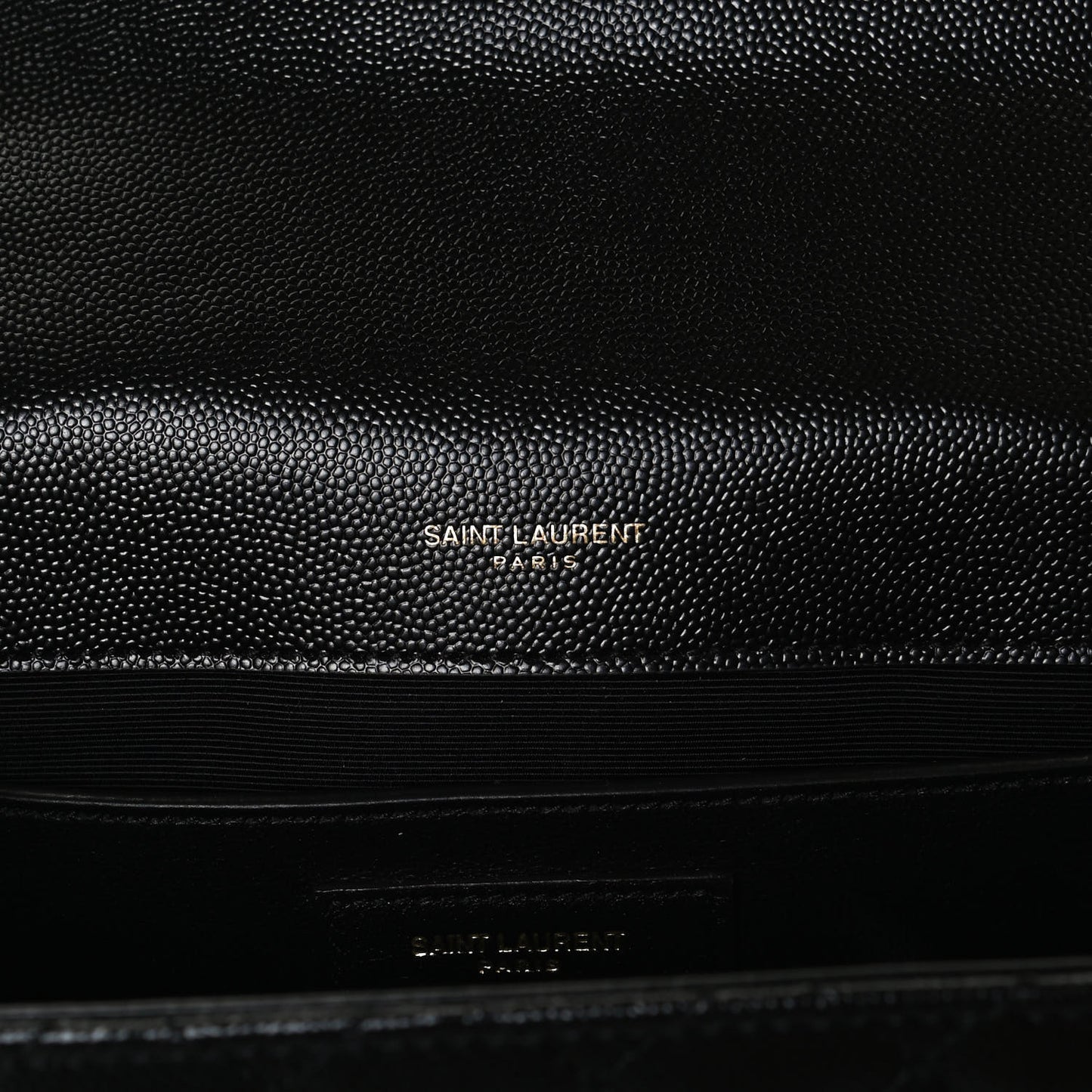 Grain De Poudre Textured Mixed Matelasse Triquilt Medium Monogram Satchel Black
