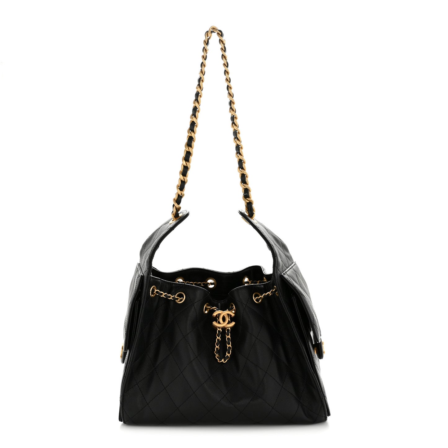 Caviar Quilted Small Chanel 25 Handbag Black