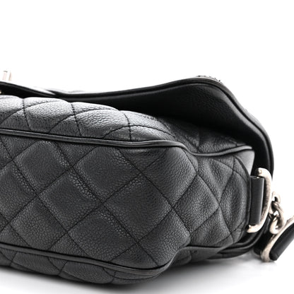 Chanel Grained Calfskin Quilted Medium Casual Rock Flap Black 10 of 13