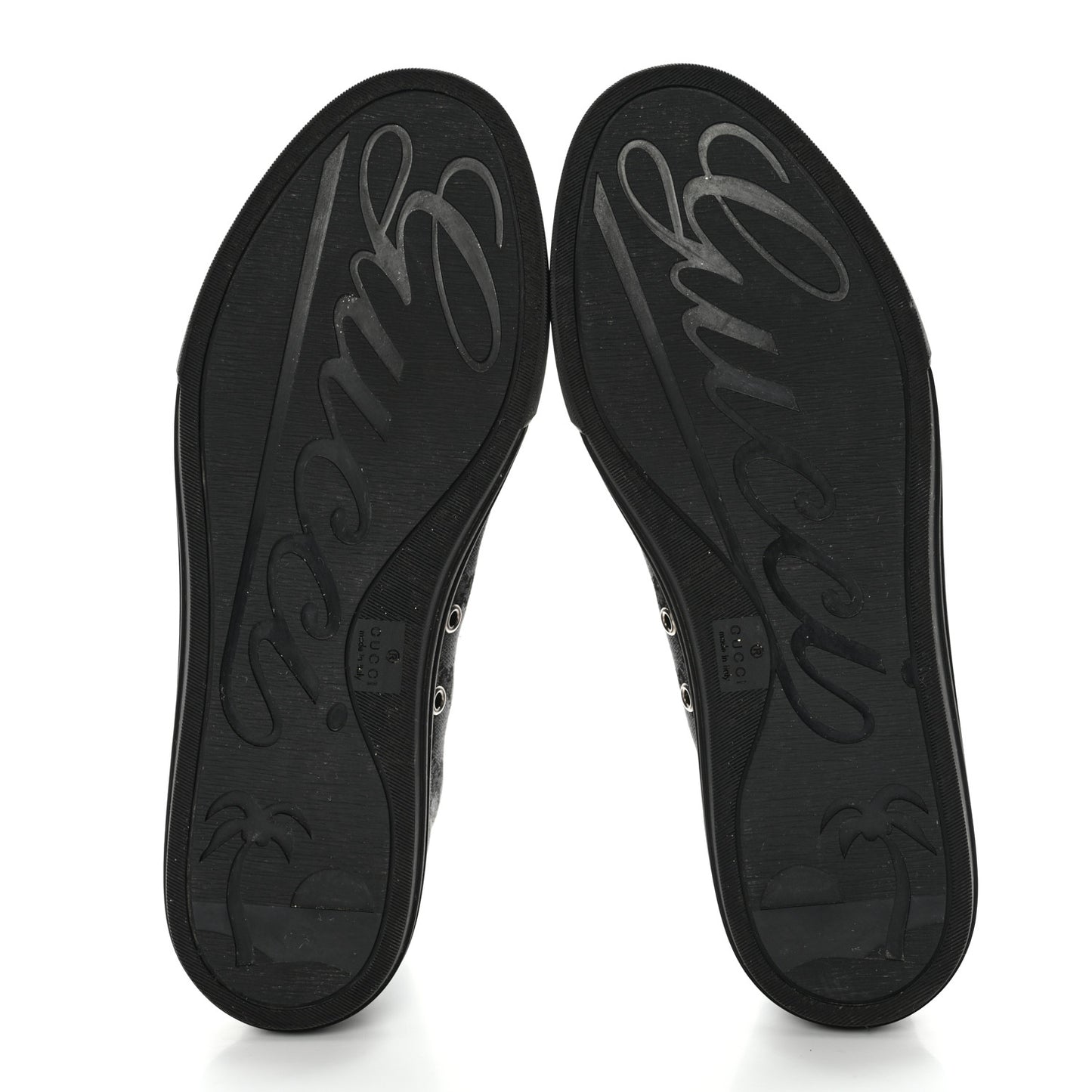 Monogram Mens High Top Sneakers 9 Black