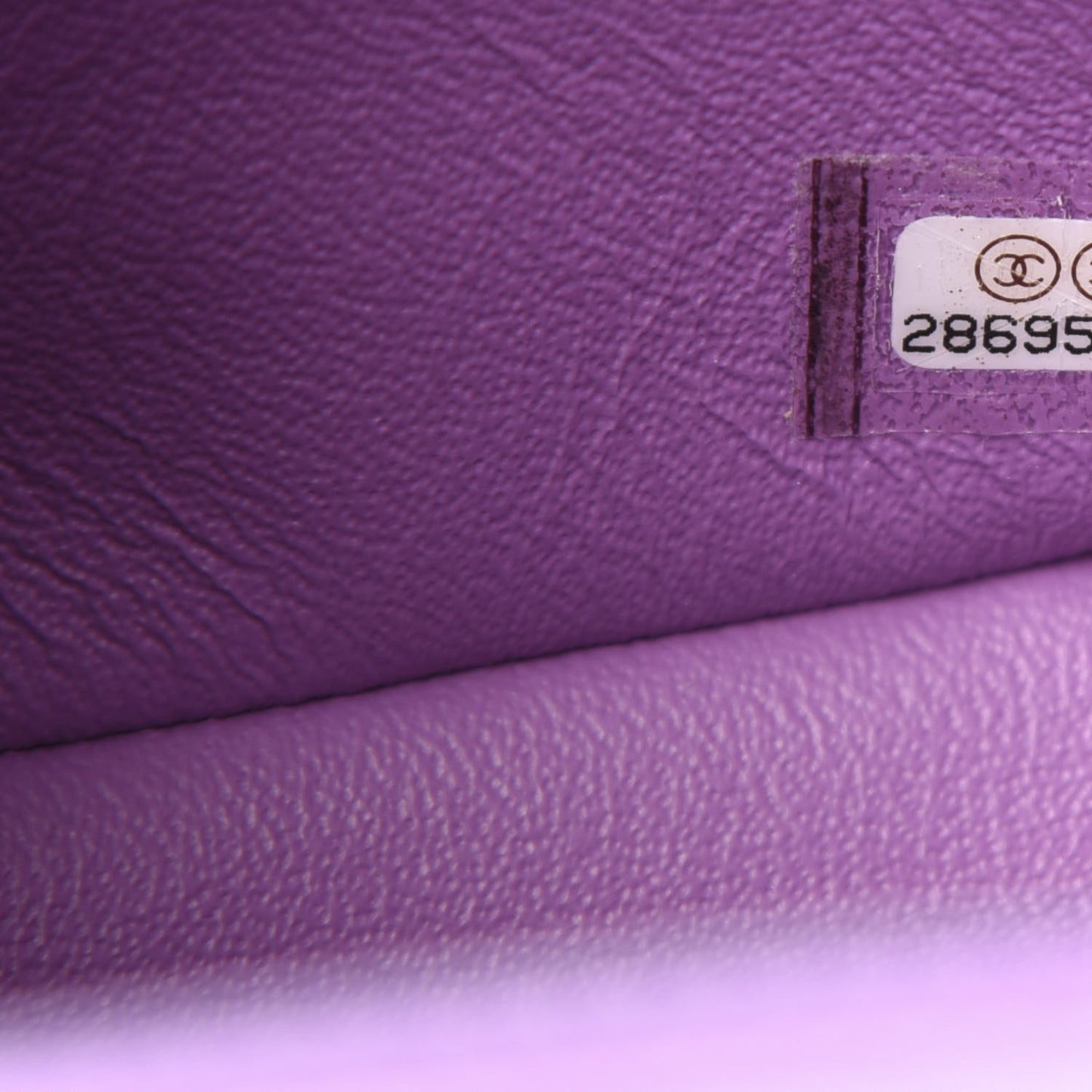 Lambskin Quilted Mini Rectangular Flap Purple