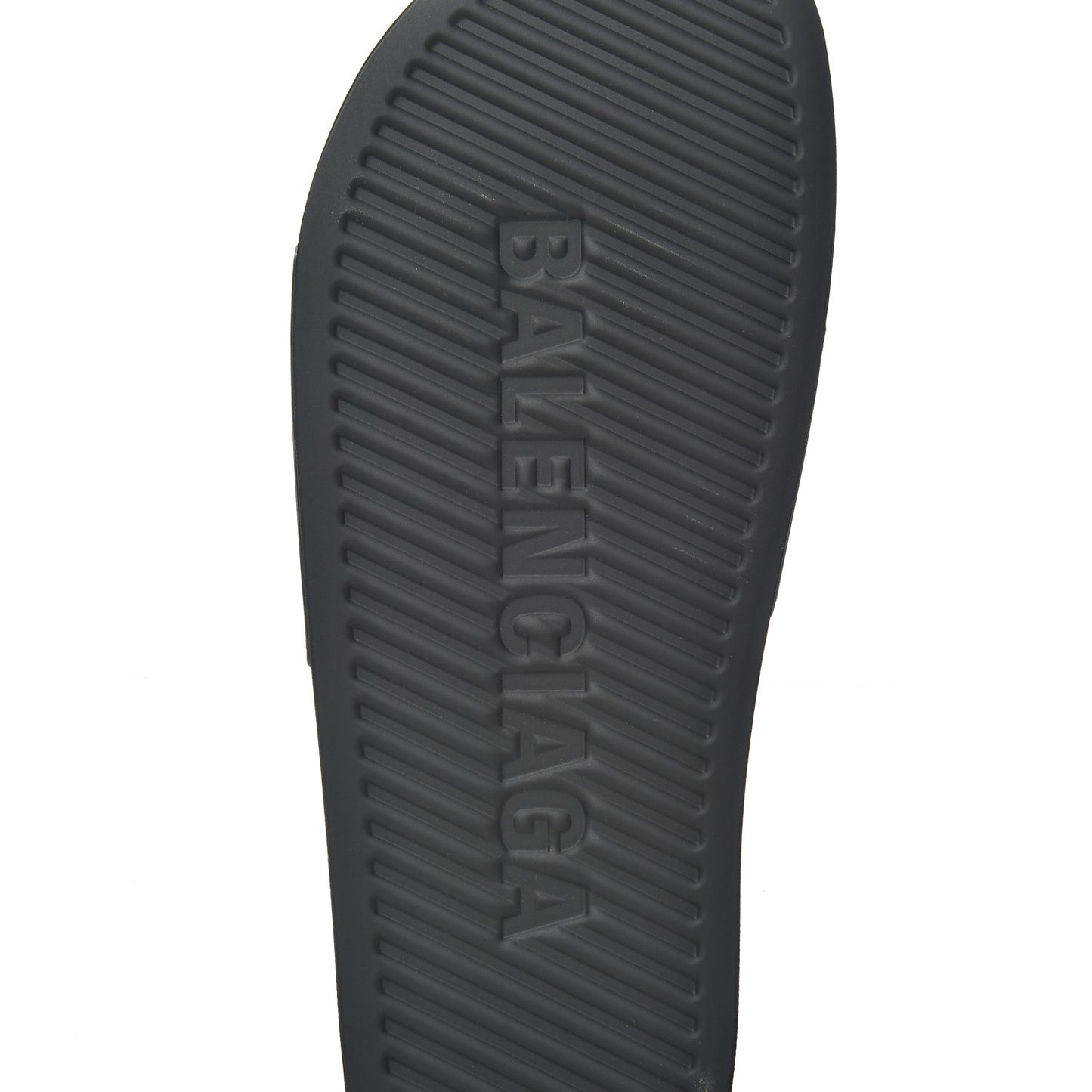 PVC Logo Mens Pool Slide Sandals 42 Black White