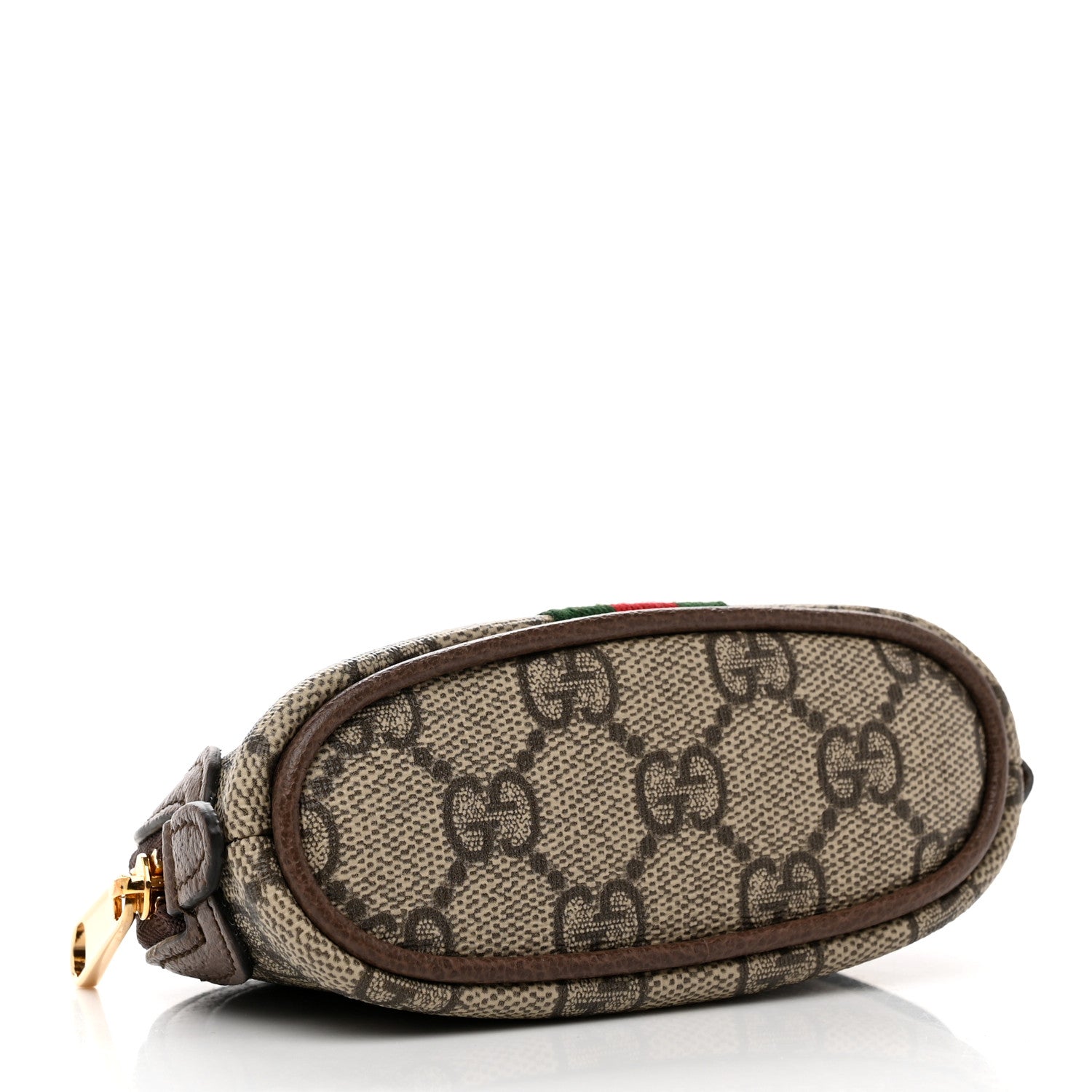 Gucci GG Supreme Monogram Web Ophidia Dome Key Pouch Beige New Acero 4 of 8