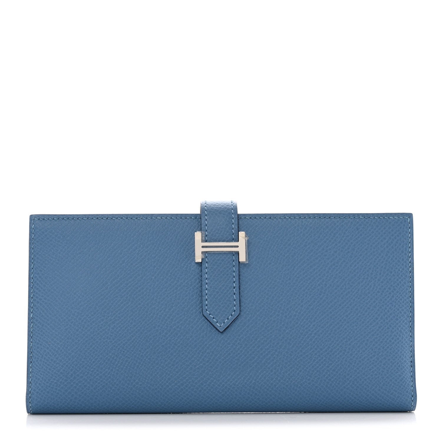 Hermes Epsom Bearn Gusset Wallet Bleu Paradis 1 of 7