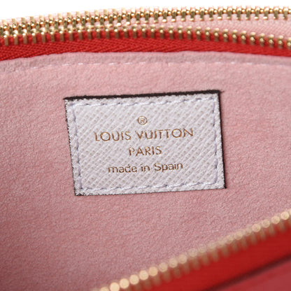 Louis Vuitton Monogram Giant Double Zip Pochette Rouge 6 of 8