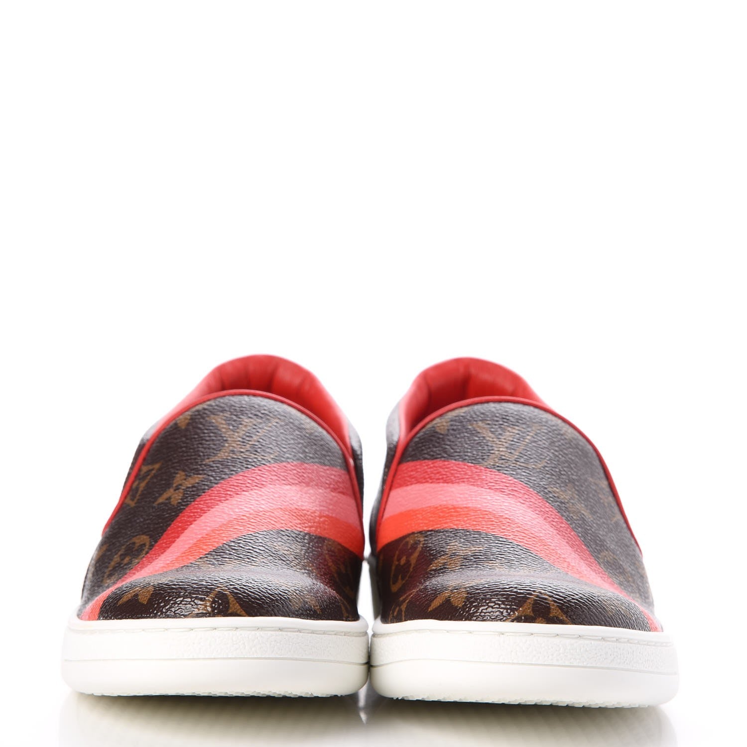 Louis Vuitton Monogram Frontrow Slip On Sneakers 35.5 Rouge 2 of 9