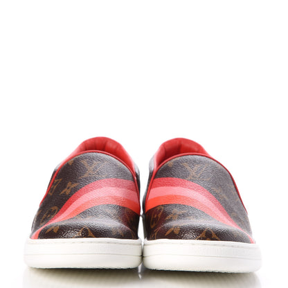 Louis Vuitton Monogram Frontrow Slip On Sneakers 35.5 Rouge 2 of 9