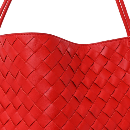 Bottega Veneta Nappa Intrecciato North South Tote Red 8 of 13