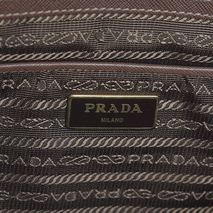 Prada Nylon Tessuto Saffiano Tote Corinto 7 of 8