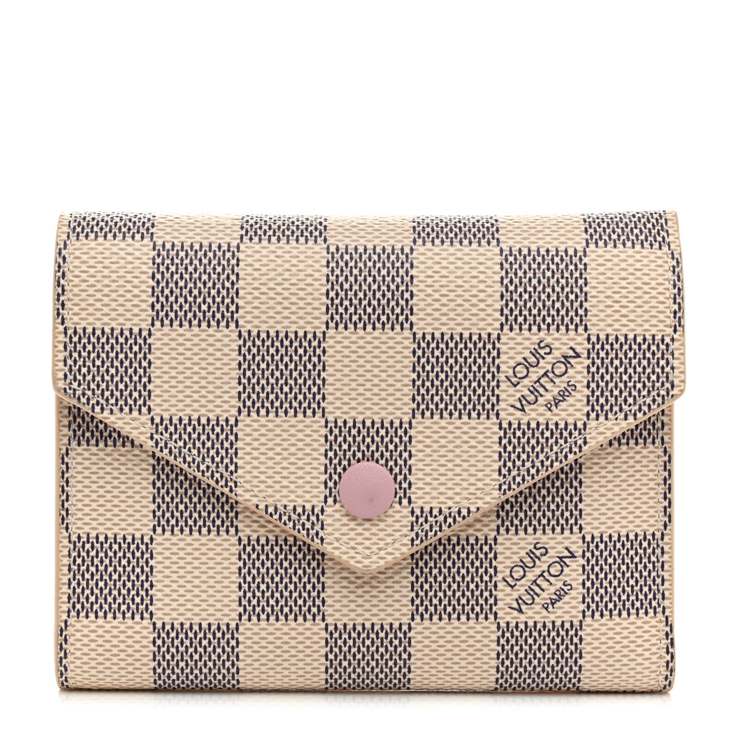 Damier Azur Victorine Wallet Rose Ballerine