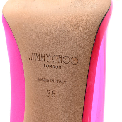 Jimmy Choo Satin PVC Cass Pumps 38 Fuchsia 7 of 9