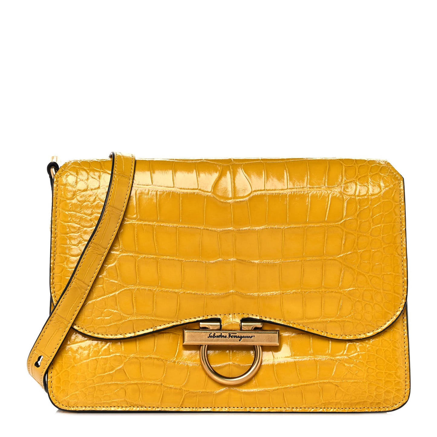 Crocodile Joanne Crossbody Yellow