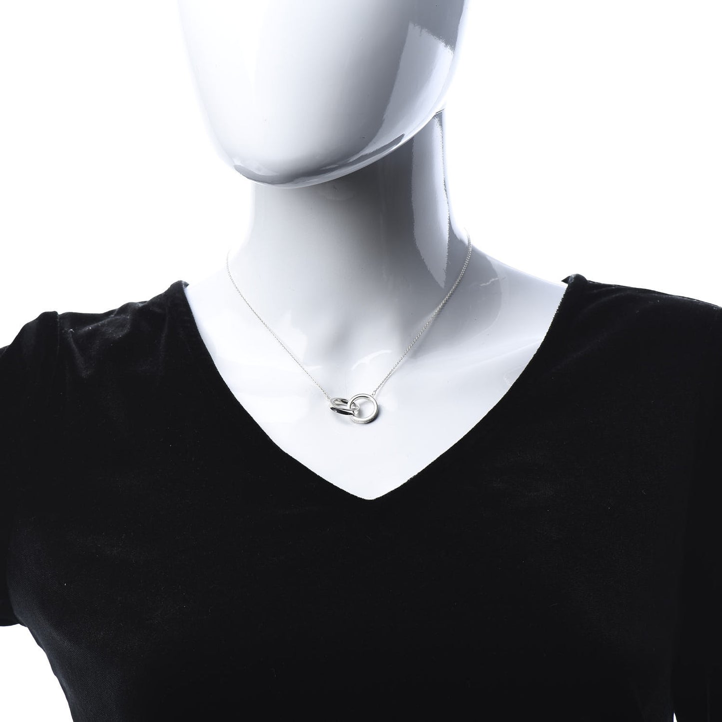 Sterling Silver 1837 Interlocking Circles Pendant Necklace