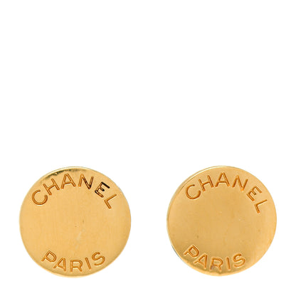 Chanel Round Earrings Gold 1 of 4
