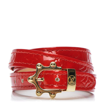 Louis Vuitton Vernis Triple Tour Bracelet Red 1 of 5